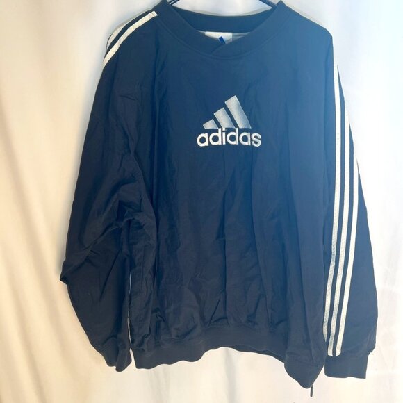 Adidas Track Coat Lined V Neck Side Zipper